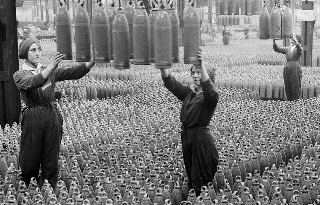 Women workers in a shell factory